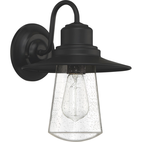 Product image for Quoizel RAD8410MBK Radford 1-Light Large Outdoor Wall Lantern, Matte Black