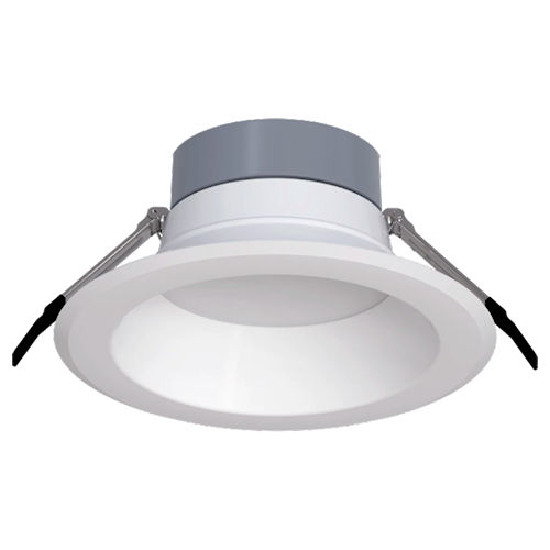 Product image for RAB CR8 8" Round LED Commercial Downlight, 30/24/16W 120-277V, Adjustable CCT, 0-10V Dimming, Smooth Trim, White Finish