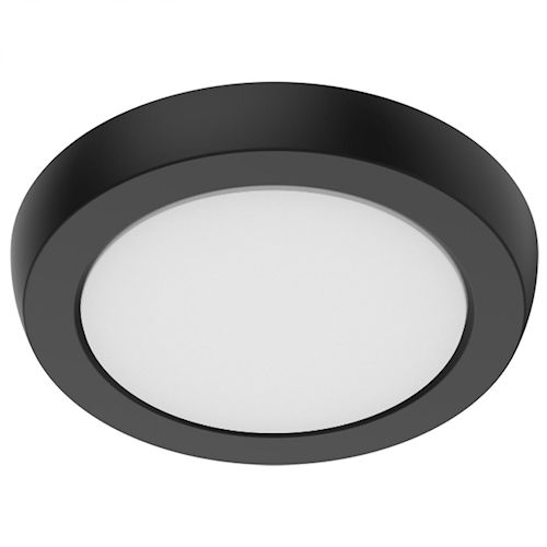 Product image for Satco 62-1901 5" 8W LED Round Fixture, Blink Performer, 5 CCT Selectable, Black Finish