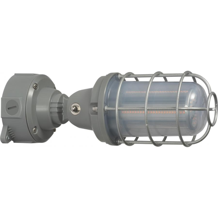 Product image for Satco 65/172 20W LED Adjustable Vapor Tight Fixture, 4000K, 100-277V, Gray Finish