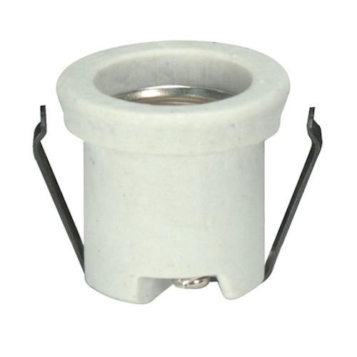 Product image for Satco 80/2032 Keyless Porcelain With Flange And Double Clip; Unglazed; 660W; 250V