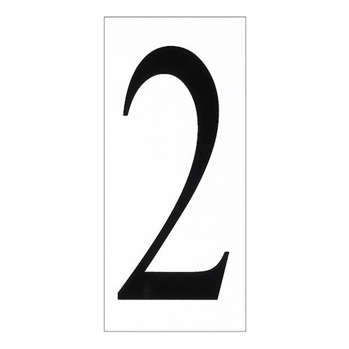 Product image for SeaGull 90612-68 Address Light Collection Traditional White Plastic Number '2' Tile