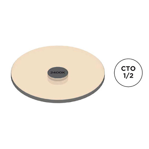 Product image for Soraa SNAP™ AC-CC-0002-00-S1 1/2 CTO CCT Shifter Snap, Small (2"), 75% Lumen Transmissivity, 83 Mired Shift