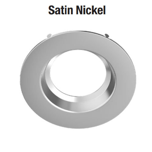 Product image for Sylvania 63435 RT56TRIMSNBA1A 5-6" Satin Nickel Trim Ring, for Baffle Downlights 65738, 62869, 62871, 62873