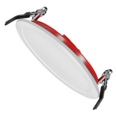 Product image for Sylvania 63428 LEDMD8R3B1600ST9SC3WH 8" Round LED Flame Resistant Selectable Slim Microdisk, 19W 120V, 1600 Lumens, Phase-Cut Dimming, 92 CRI, 2700-5000K CCT