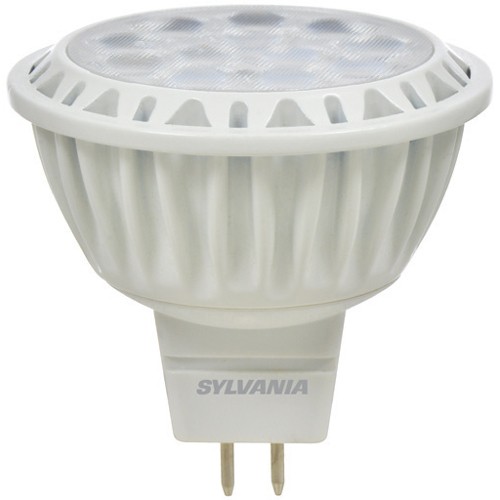 Product image for Sylvania 74042 12 Volt 9 W 83 CRI 3000 K 700 lm GU5.3 Base MR16 Dimmable LED Lamp