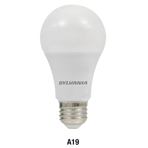 Sylvania 74687 LED9A19/DIM/O/827/U/RP ULTRA LED&#8482; A19 Lamp, 9W 120V, Dimmable, 80CRI, 800 Lumen, 2700K, E26 Medium Base, Frosted Finish