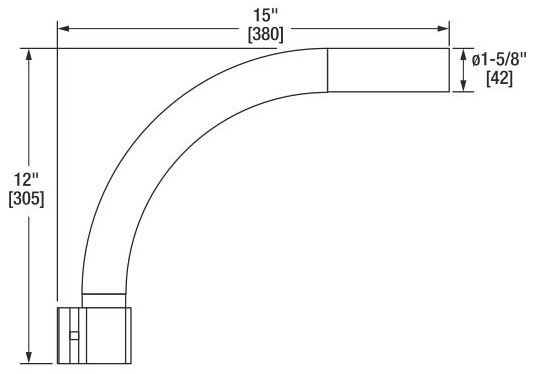 Product image for Sylvania 60127 AREADTD1A/ARM/24 Mounting Arm