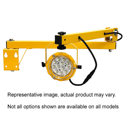 Product image for TPI DKLED-40-30W (04922802) LED Loading Dock Light, 40" Arm Length, 2 Arms, 5ft 18/3 SPT NEMA 5-15, 3300 Lumens, 30W 120V