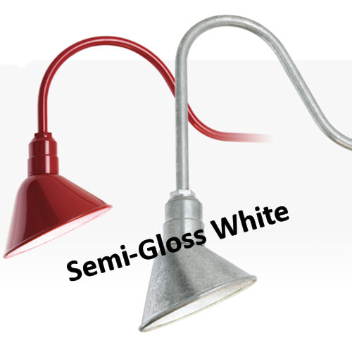 Product image for Troy Lighting RA8LED1230SGW-2 8" Angle Reflector, 12W LED, 3000K, 90 CRI, 861 Lumens, Semi Gloss White, 1/2" IP Mounting