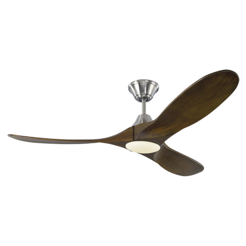 Product image for Maverick II 52" Ceiling Fan - Brushed Steel w/ Dark Walnut blades