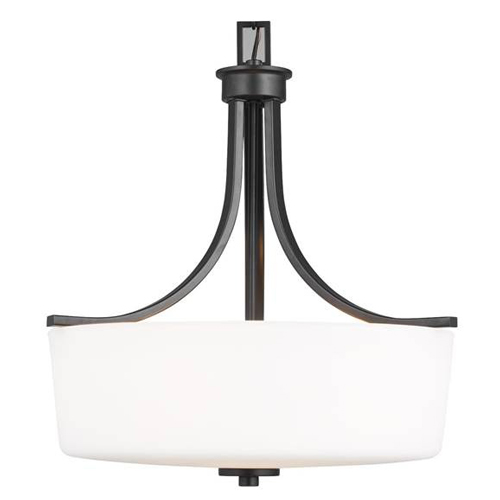 Product image for Kemal 3 Light LED Pendant - Midnight Black