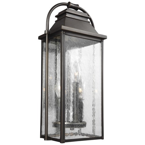 Product image for Wellsworth 3 Light Small Wall Lantern - Antique Bronze
