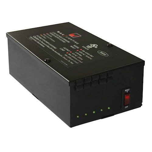 Product image for WAC Lighting EN-12120-RB2 Class-2 Enclosed Electronic Transformer, 120V Input, 12V, 2 x 60W Output