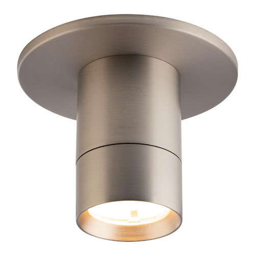 Product image for WAC Lighting FM-240103-CS-BN Twist-N-Lite LED Mini Surface Flush Mount Cylinder Fixture, 2700K - 5000K CCT, 90 CRI, 12W, 900 Lumens, Brushed Nickel Finish