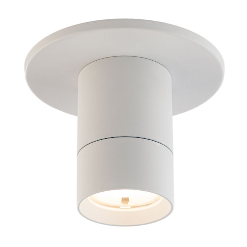 Product image for WAC Lighting FM-240103-CS-WT Twist-N-Lite LED Mini Surface Flush Mount Cylinder Fixture, 2700K - 5000K CCT, 90 CRI, 12W, 900 Lumens, White Finish