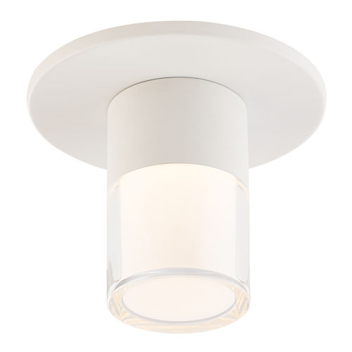 Product image for WAC Lighting FM-240203-CS-WT Twist-N-Lite LED Mini Flush Surface Mount Cylinder Fixture, 2700K - 5000K CCT, 90 CRI, 9W, 550 Lumens, White Finish