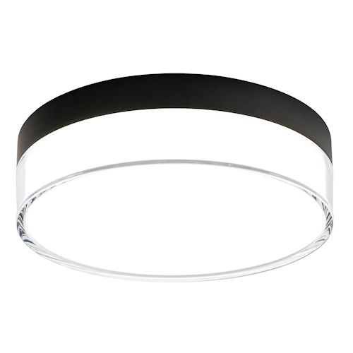 Product image for WAC Lighting FM-240209-CS-BK Twist-N-Lite LED Flush Mount Fixture, 2700K - 5000K CCT, 90 CRI, 22W, 1500 Lumens, Black Finish