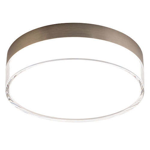 Product image for WAC Lighting FM-240209-CS-BN Twist-N-Lite LED Flush Mount Fixture, 2700K - 5000K CCT, 90 CRI, 22W, 1500 Lumens, Brushed Nickel Finish