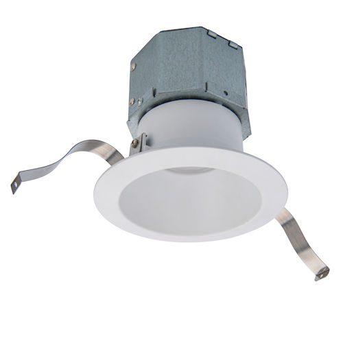 Product image for WAC Lighting R4DRDN-F9CS-WT Pop-In 4" Round 5CCT LED Downlight, New Construction, 45deg Beam, 2700K/3000K/3500K/4000K/5000K, 870 Lumens - White Finish