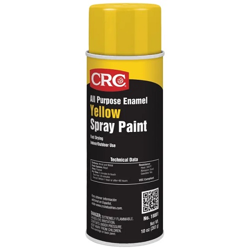 Product image for CRC Industries 18001 16 oz Aerosol Yellow Enamel Spray Paint