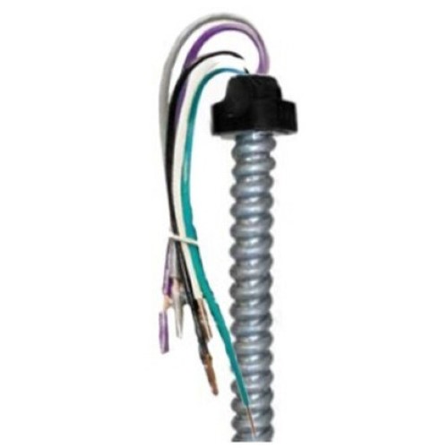 Product image for EPCO EPW1865SA-BWGPG FIXTURE WHIP W/CONTROL WIRES 18/5 BLACK WHITE GREEN PURPLE GRAY W/ SNAP CONNECTOR