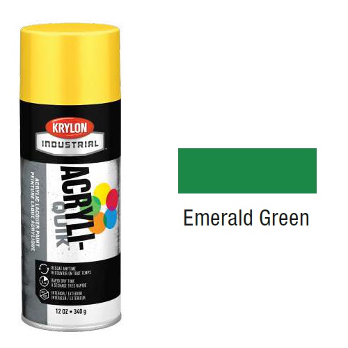 Product image for KRYLON K02016A07 (5-BALL) INTERIOR-EXTERIOR PAINT EMERALD GREEN 16OZ SIZE 12OZ NET WGT