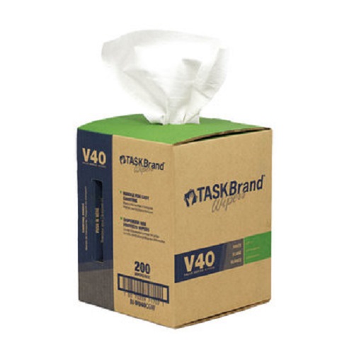 Product image for NUTREND N-V040CGW-8 WHITE DRC CLEANING RAGS, CENTER PULL DISPENSER BOX, 12in X 8IN, 200 SHEETS PER ROLL