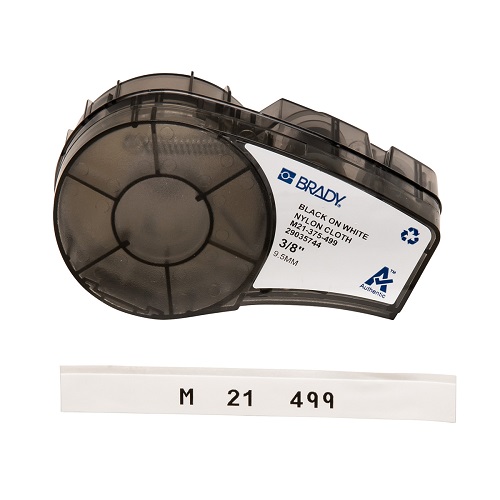 Brady M21-375-499 BMP21 Series Nylon Cloth Labels 0.375" W x 16' L Product image for Brady M21-375-499 BMP21 Series Nylon Cloth Labels 0.375" W x 16' L