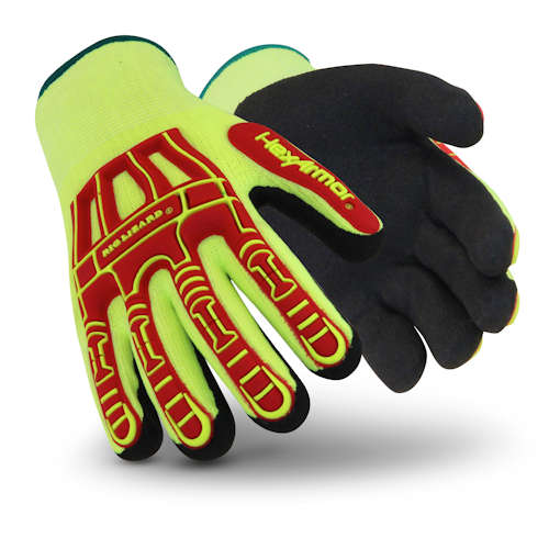 Product image for HexArmor 2091-L Rig Lizard Winter Knit Gloves w/ Sandy Nitrile Palm Dip & Impact, Large