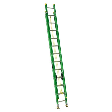Product image for Louisville Ladder FE0624 24ft Fiberglass Extension Ladder, Type II, 225lb Load Capacity