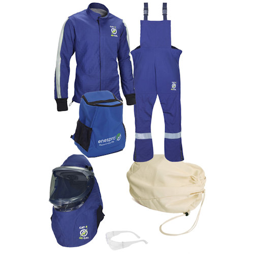National Safety Apparel ARC40KITNG-L Enespro® AGP 40cal Arc Flash Kit w/ Lift Front Hood, no Gloves - Large Product image for National Safety Apparel ARC40KITNG-L Enespro® AGP 40cal Arc Flash Kit w/ Lift Front Hood, no Gloves - Large