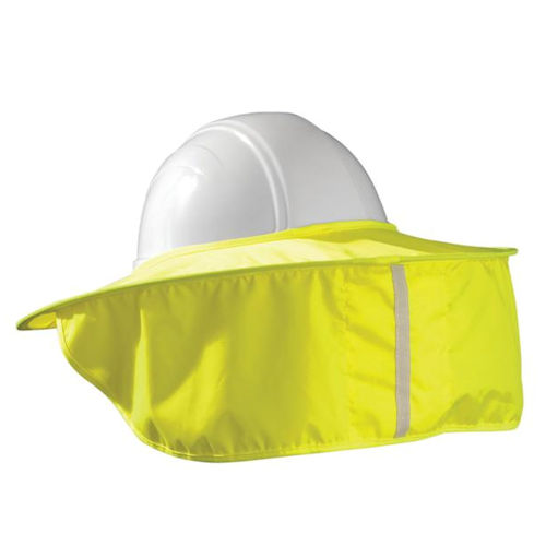Product image for OccuNomix 899-HVYS Stow-Away Hard Hat Shade, Hi-Viz Yellow Cotton Twill
