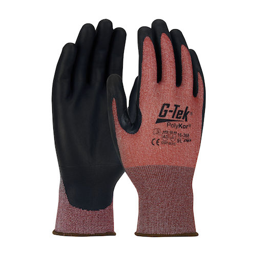 Product image for PIP 16-368/S G-Tek® Seamless Knit PolyKor® X7™ Blended Glove w/Neofoam® Coated Palm & Fingers, Touchscreen Compatible - Small