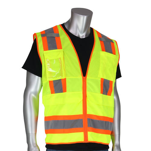 Product image for PIP 302-0700-LY-3X-STARR Logo 3989D Starr Electric Safety Vest - 3XLarge
