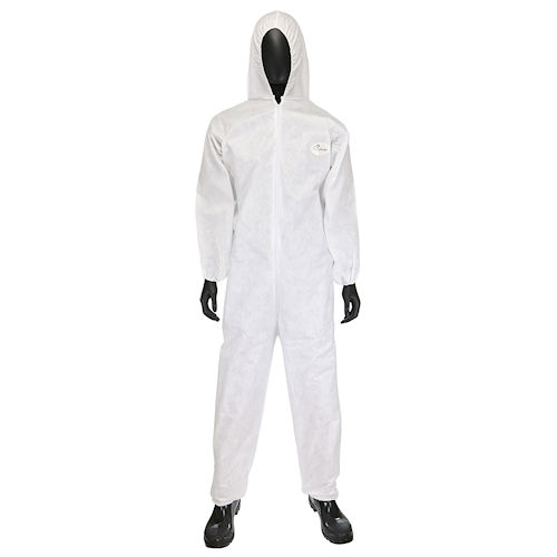 Product image for PIP C3806/L PosiWear® M3™ Coverall w/ Hood, Elastic Wrists & Ankles, 50 gsm, Latex Free - Large