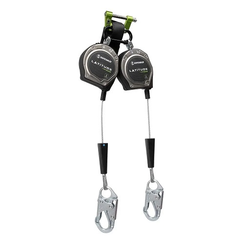 Product image for Safewaze 023-5355 Latitude Edge 8' Dual Cable SRL: Snap Hooks