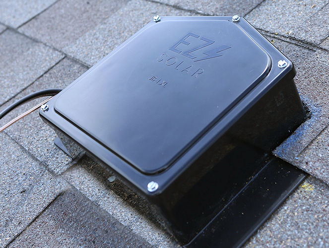 Product image for EZ Solar JB-1.XL Rooftop PV Junction Box, for Composition / Asphalt Shingle Roofs, 1000 Max Volts, 120A Max Current