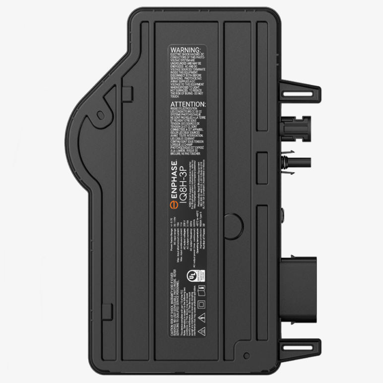 Product image for Enphase IQ8H-3P-72-E-US IQ8H-3P Microinverter Compatible w/ 72-Cell PV Module
