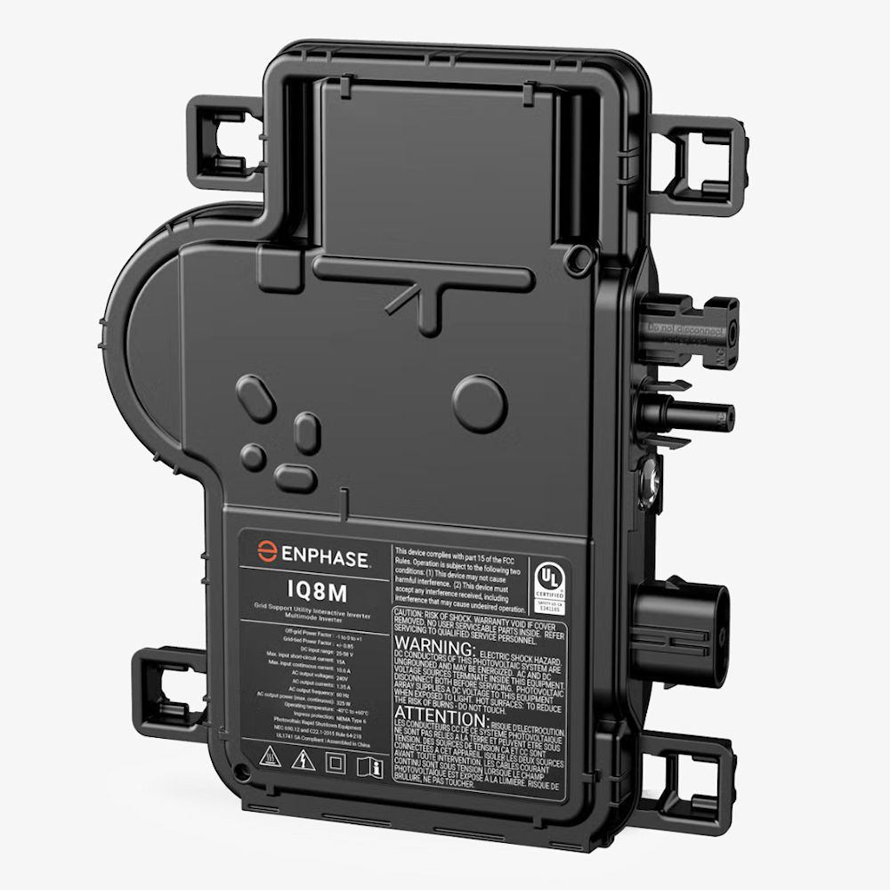 Enphase IQ8M-72-2-US IQ8M Microinverter Compatible w/ 72-Cell PV Module, 240V 330 VA Peak Power, Enphase Q Bulkhead Connector