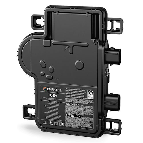 Product image for Enphase IQ8PLUS-72-2-US IQ8+ Microinverter Compatible with 72-Cell PV Modules, 240V 300VA Peak Power, Q Bulkhead Connector