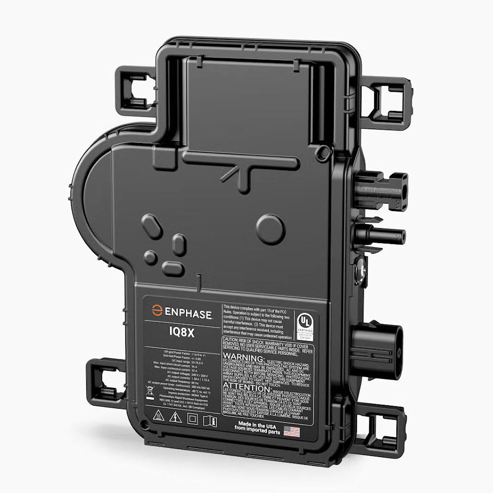 Product image for Enphase IQ8X-80-M-US Microinverter 384 VA Peak Power MC4 Bulkhead