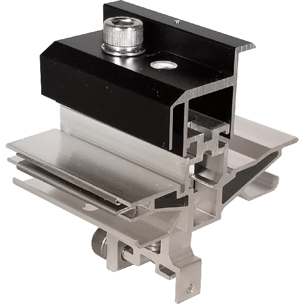 Product image for Roof Tech RT3-01-UE-30 RT-APEX End Clamp Universal Height (PV Frame H30-46mm)