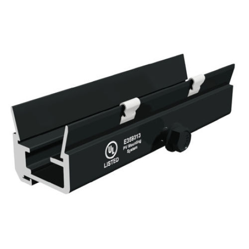 Product image for SnapNrack 242-01214 UR-40 Ultra Rail Splice, Black