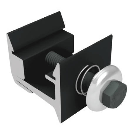 Product image for SnapNrack 242-01230 Ultra Rail Mounting Hardware for Flashing & L-Foot, Black