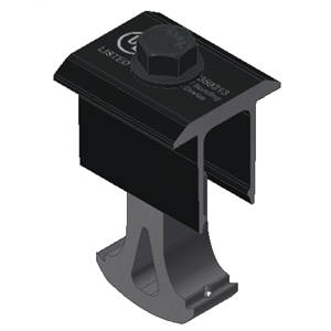 Product image for SnapNrack 242-02071 Ultra Rail Mid Clamp, Black