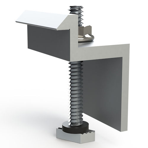 Product image for Unirac 302021C SolarMount End-Clamp CLR AL, fits 30mm-32mm (1.18"-1.26") - Clear Anodized Aluminum