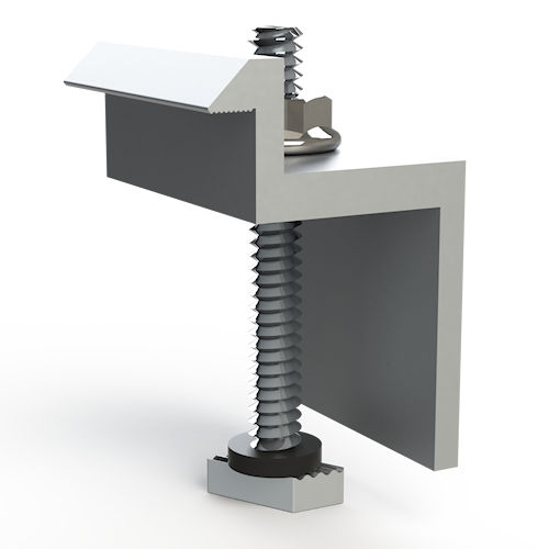 Product image for Unirac 302022C-US SolarMount End-Clamp CLR AL, fits 33mm-36mm (1.30"-1.42") - Clear Anodized Aluminum (Made in USA)