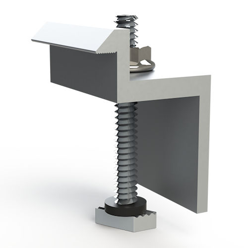 Product image for Unirac 302023C-US SolarMount End-Clamp CLR AL, fits 38mm-40mm (1.50"-1.57") - Clear Anodized Aluminum (Made in USA)