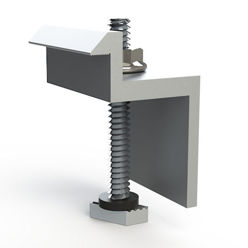 Product image for Unirac 302025C SolarMount End-Clamp CLR AL, fits 45mm-47mm (1.77"-1.85") - Clear Anodized Aluminum